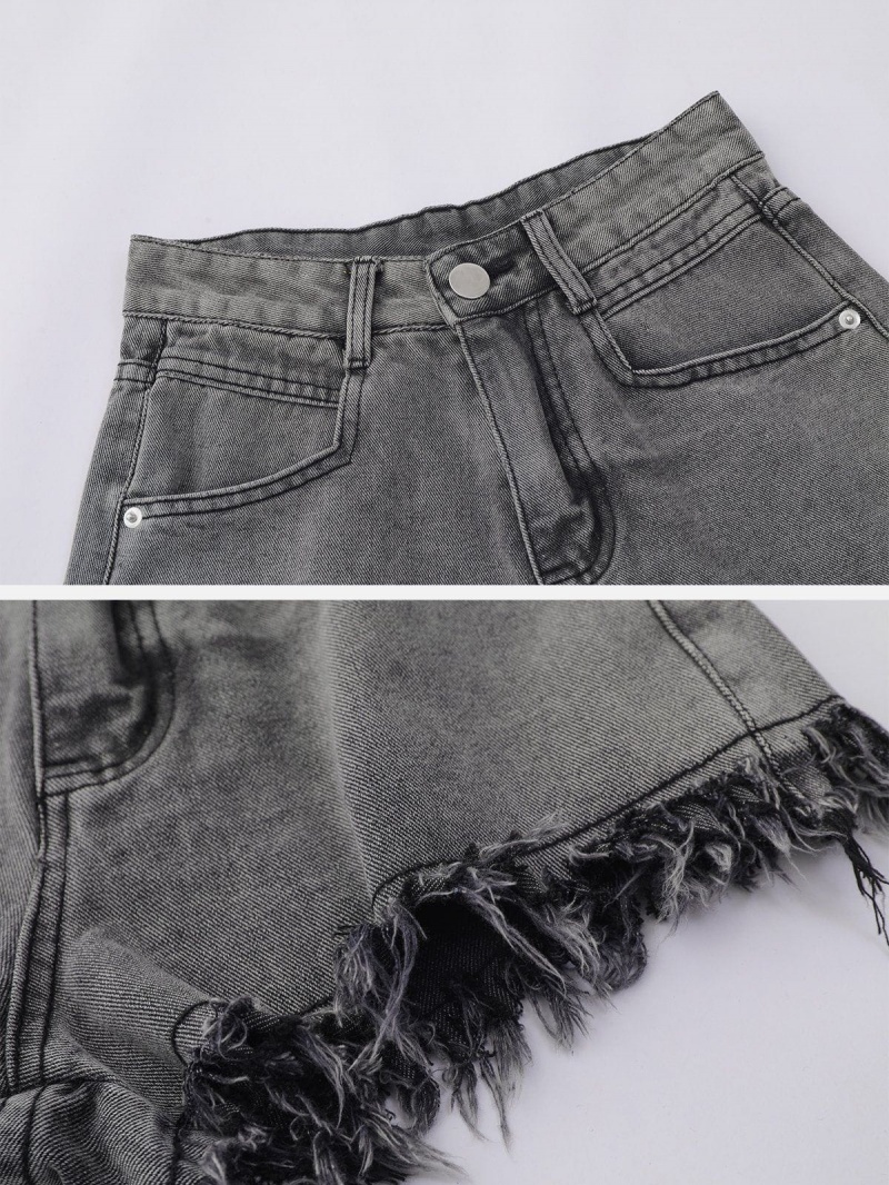 Noir  Short Aelfric Eden Vintage Washed Fringe - OFB-2126496